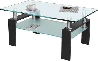 Modern Rectangle Glass Coffee Table