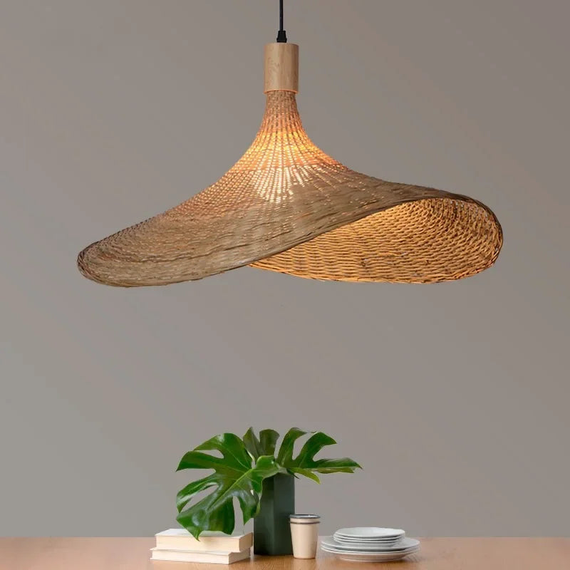 Bamboo Wicker Ceiling Pendant Light