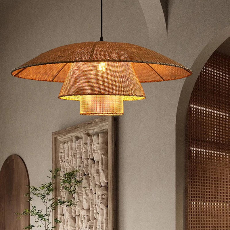 Vintage Rattan Pendant Lights