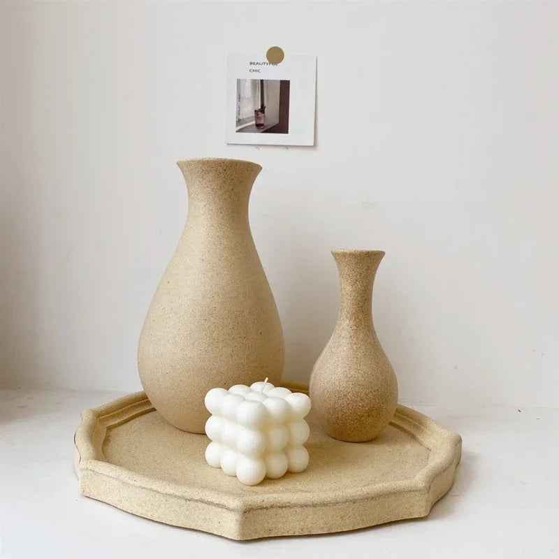 Vintage Wooden Vase Desktop Decor Ornaments