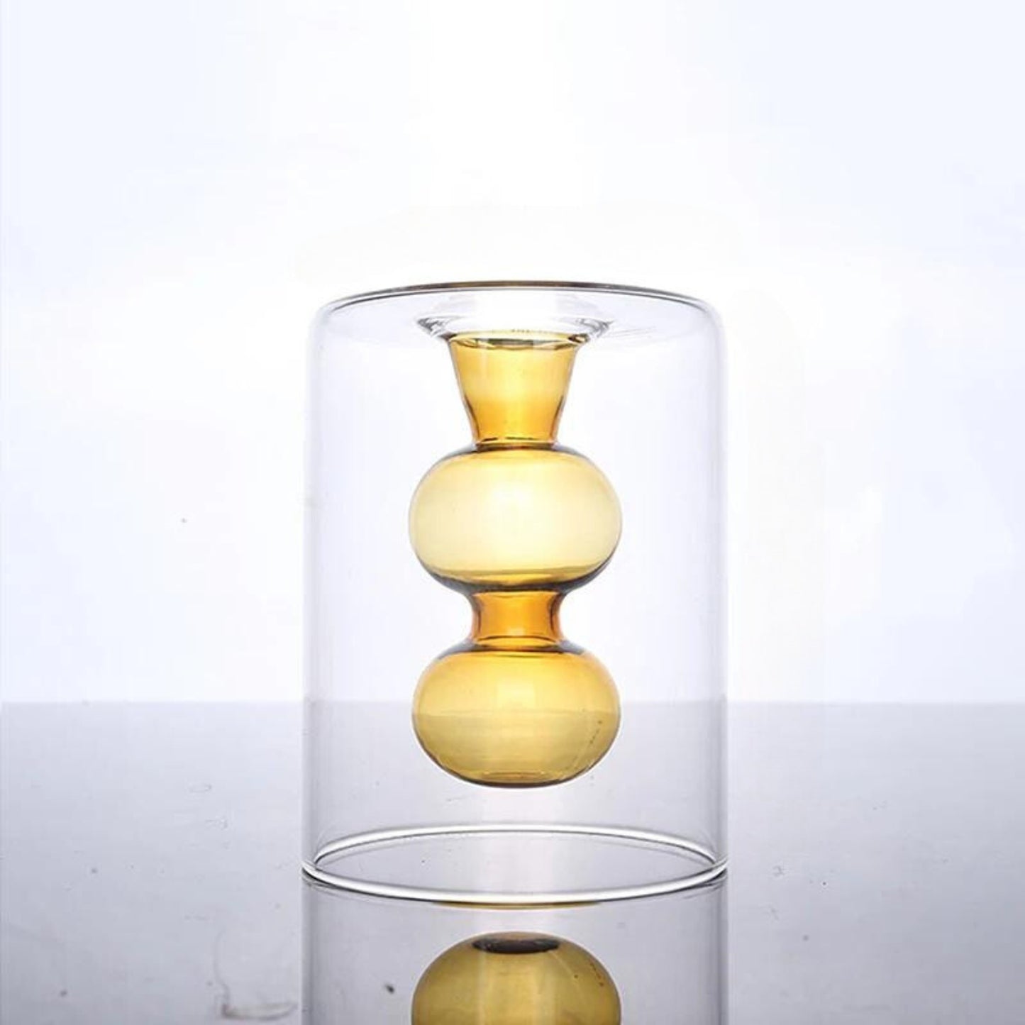 Colorful Double-layer Glass Vase